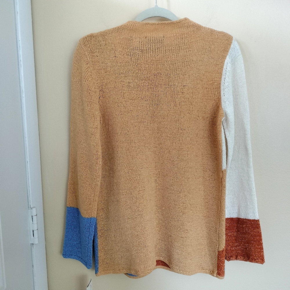 J.H. Collectibles Artsy colorful mock turtle neck knit sweater M New With Tags - Picture 6 of 11